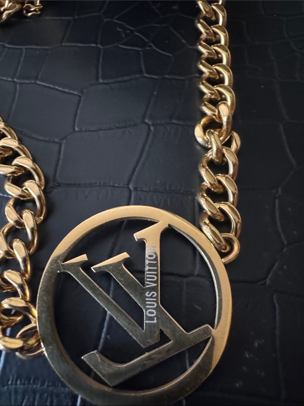 LV initials Gold-Tone Necklace